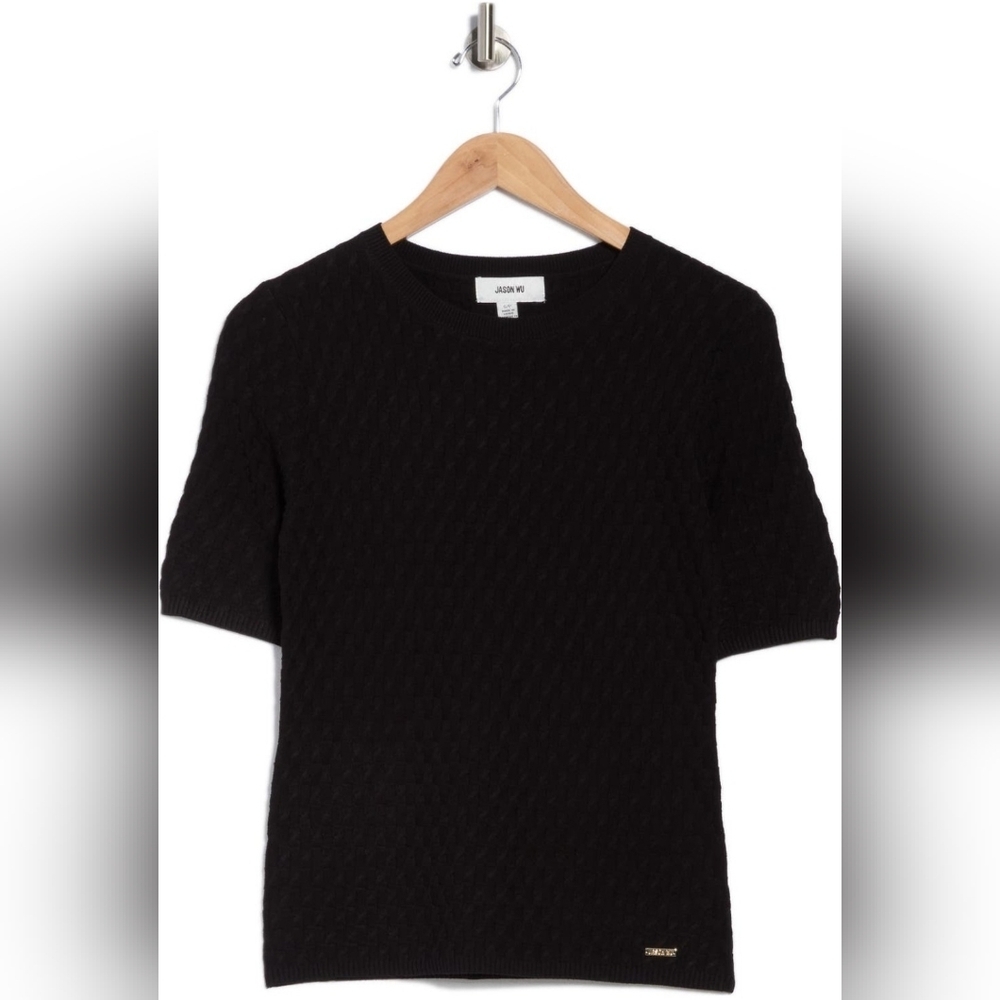 Jason WU Textured Elbow Sleeve Sweater .